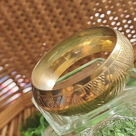 Vintage Brass Bangle - Picture 3 of 8